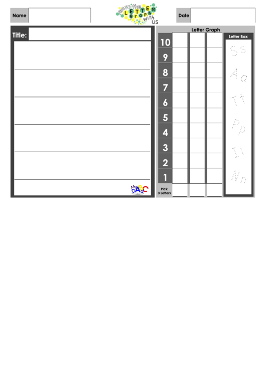 Learn The Letter Graph Template Printable pdf