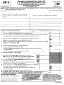 Form 8815 Exclusion Of Interest