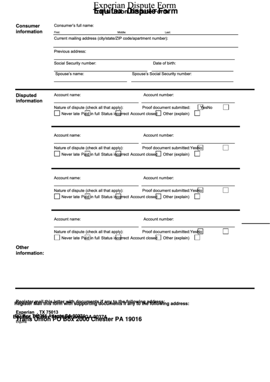 union bank dispute form online