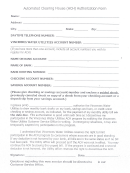 Automated Clearing House (ach) Authorization Form