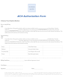 Ach Authorization Form