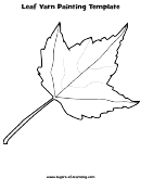 Leaf Yarn Painting Template