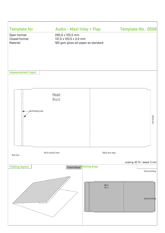 Template For Audio Printable pdf