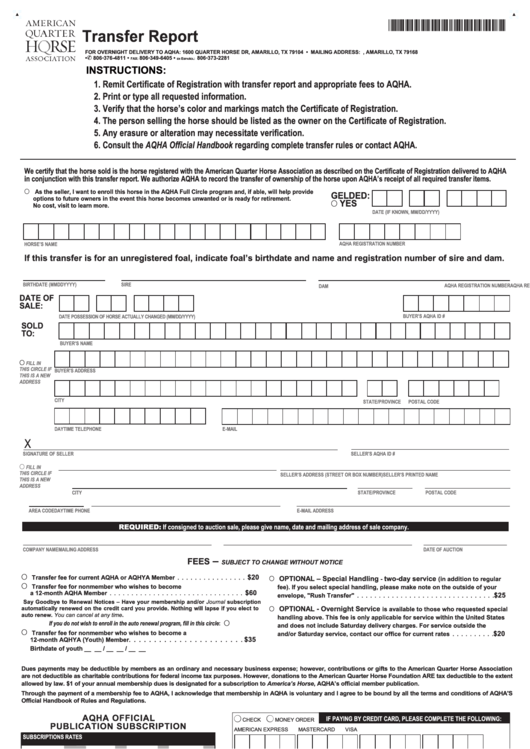 Top 10 Aqha Transfer Form Templates Free To Download In PDF Format
