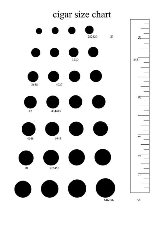 Cigar Size Chart printable pdf download