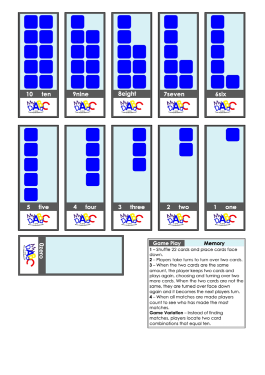 Number Worksheet Template - Blue Cube Printable pdf