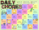 Daily Chores Chart - Green