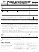 Form 4361 Application For Exemption