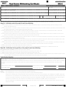 Fillable California Form 593-C - Real Estate Withholding Certificate - 2017 Printable pdf