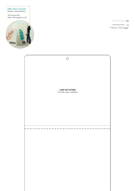 Card File Pattern Printable pdf
