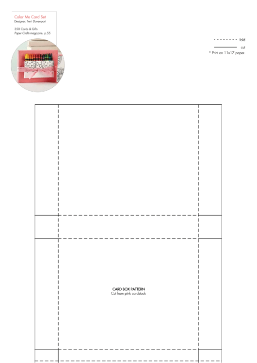 Card Box Pattern Printable pdf