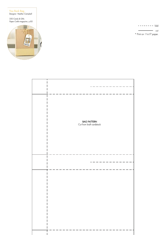 Rock Bag Template Printable pdf