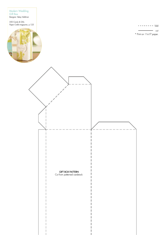 Gift Box Pattern Printable pdf