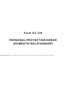 Fillable Personal Protection Order Printable pdf