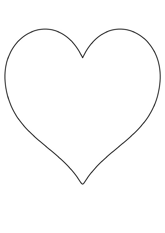 8-Inch Heart Pattern Template Printable pdf