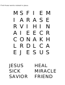 Christian Word Search Puzzle Template