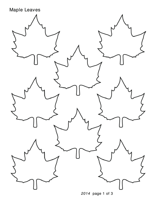 Maple Leaves Template Printable pdf