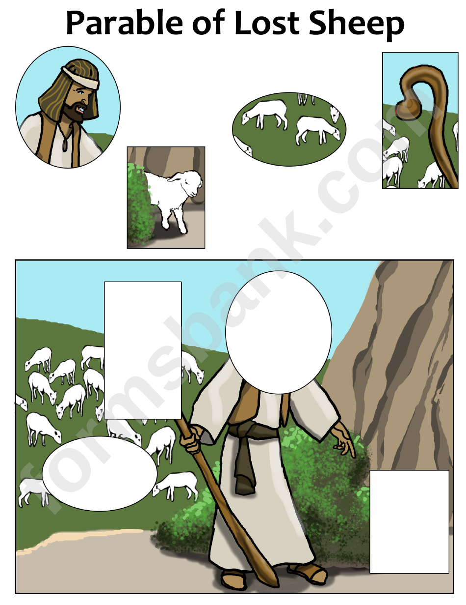 Lost Sheep Puzzle Template