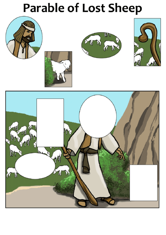 Lost Sheep Puzzle Template Printable pdf