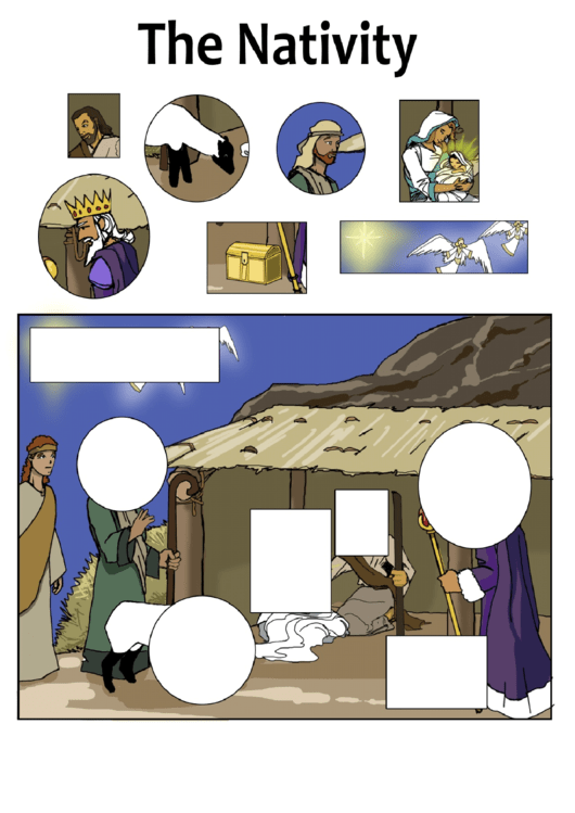 The Nativity Puzzle Template Printable pdf