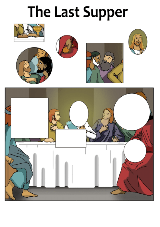 The Last Supper Puzzle Template Printable pdf