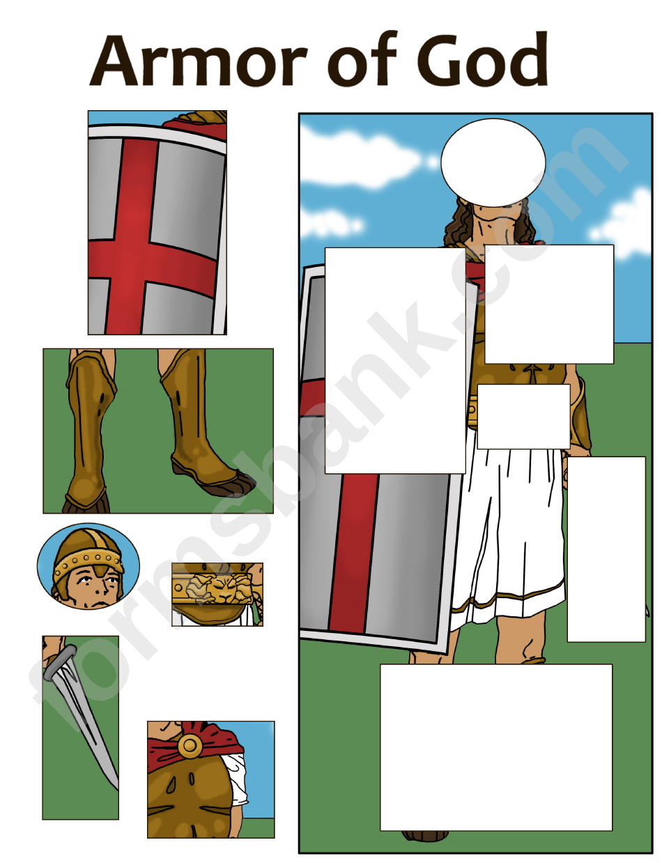 Armor Of God Puzzle Template