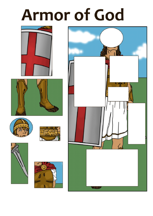 Armor Of God Puzzle Template Printable pdf
