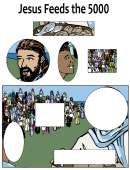 Jesus Feeds 5,000 Puzzle Template