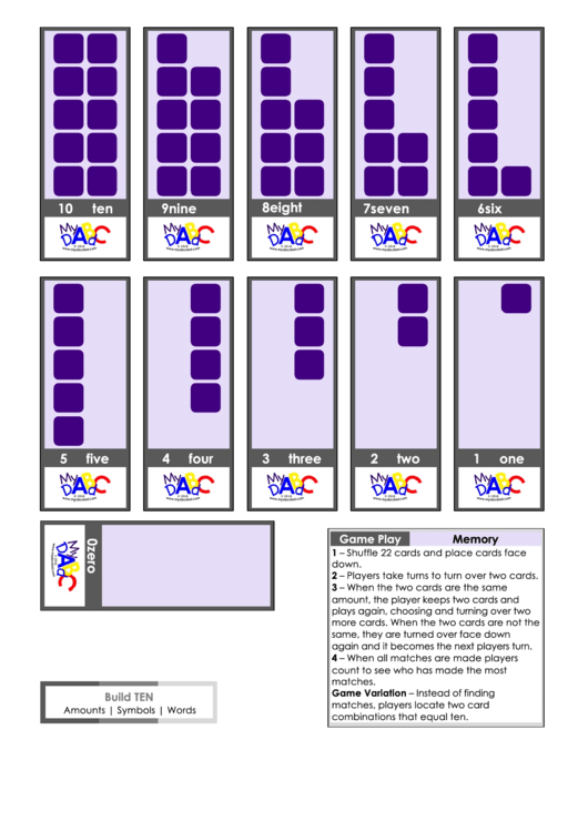 Numbers Worksheet Template - Purple Cube Printable pdf