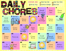 Daily Chores Chart - Yellow