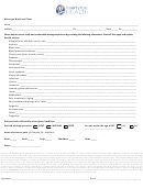 Massage Wellness Chart With Patient Intake Form