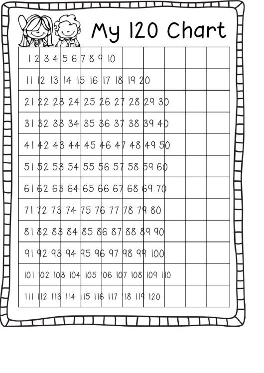 My 120 Chart Template Printable pdf