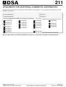 Form Dsa 211 - Attachment For Additional Comments/information