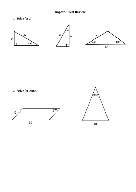 Geometry Test Review Printable pdf
