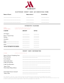 Marriot Electronic Credit Card Authorization Form