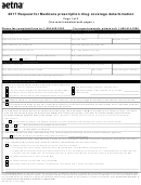 Request Form For Medicare Prescription Drug Coverage Determination - 2017