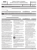 Fillable Form 8332 (Rev. January 2006) - Release Of Claim To Exemption For Child Of Divorced Or Separated Parents Printable pdf