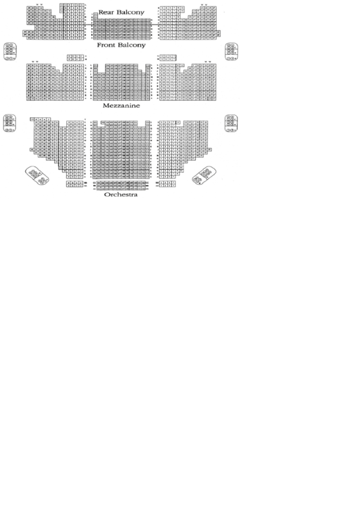 Seating Chart - Shubert Printable pdf