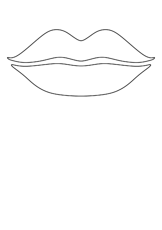 Lips Template Printable pdf