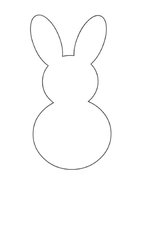 Rabbit Shape Template Printable pdf