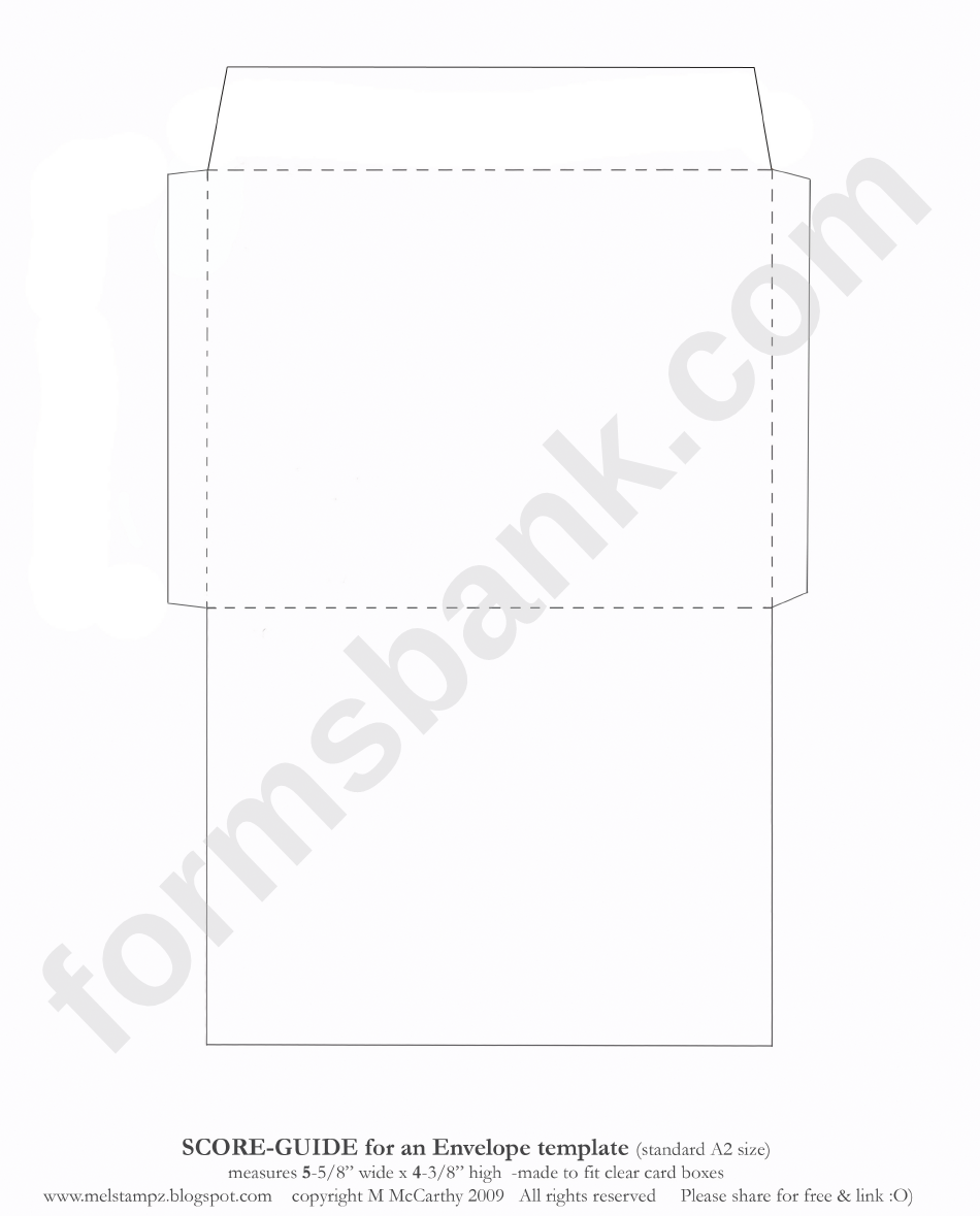Envelope Template (Standard A2 Size)