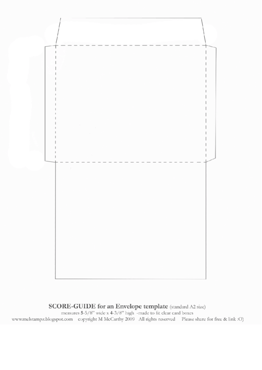 Envelope Template (Standard A2 Size) printable pdf download