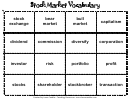 Stock Market Vocabulary Worksheet