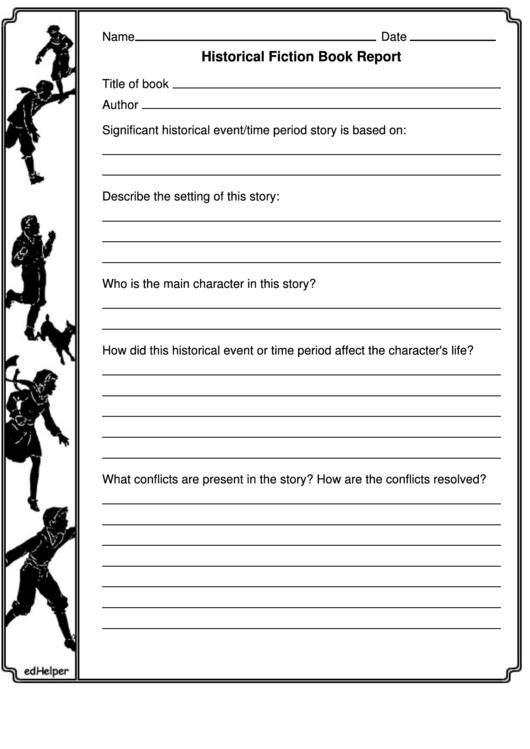 Historical Fiction Book Report Template Printable Pdf Download