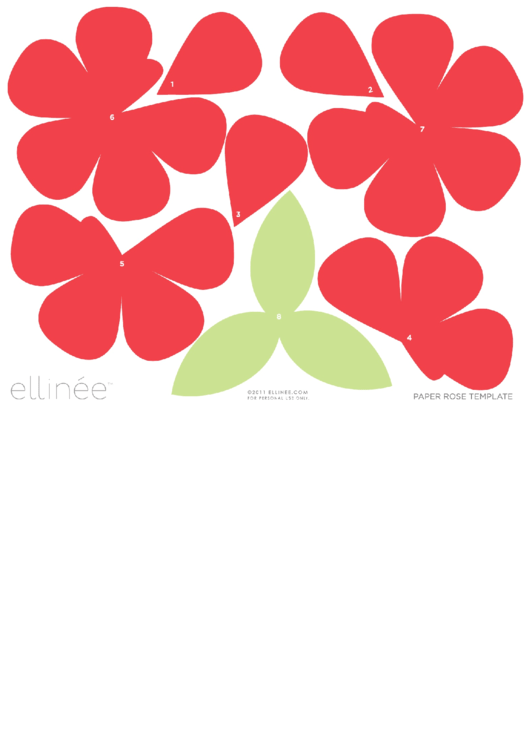 Paper Flower Template Printable pdf
