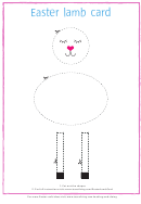 Easter Lamb Cut-out Card Template