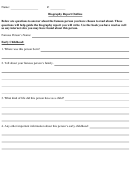 Biography Report Outline Template