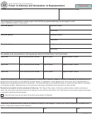 Form Tc-737 - Power Of Attorney And Declaration Of Representative