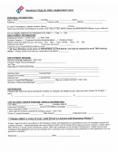 Domino's Pizza St.kitts - Application Form