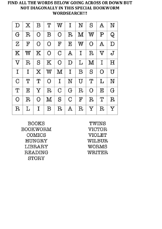 Word Search Crossword Printable pdf
